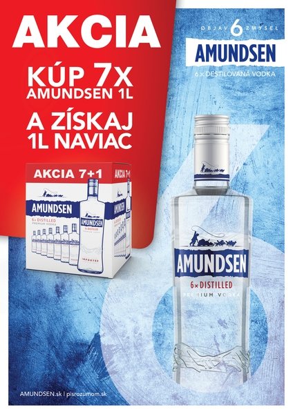 AMUNDSEN vodka 37,5% 7+1 (8x 1l)