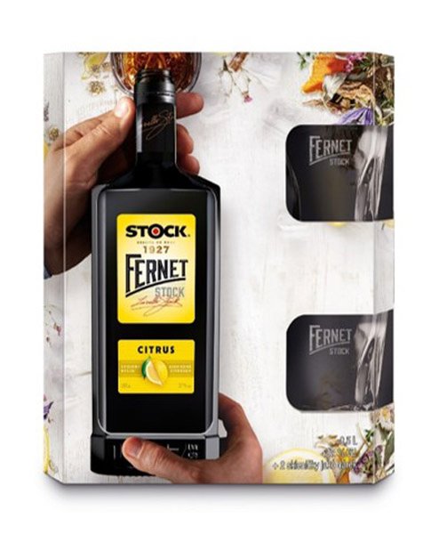 FERNET Stock Citrus 27% +2 poháre DB