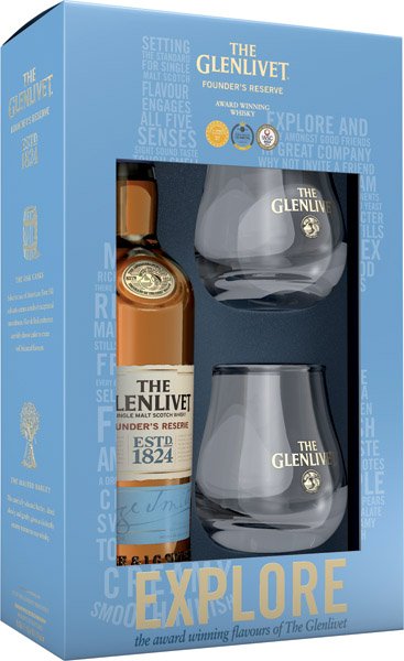 GLENLIVET FOUNDER´S RESERVE whisky 40% +2 pohár DB