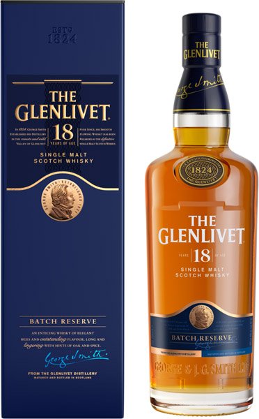 GLENLIVET 18y whisky 43% dačekové balenie