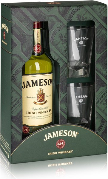 JAMESON Whiskey 40% + 2 poháre