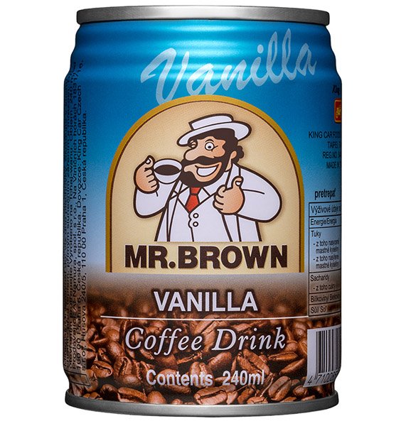 MR.BROWN vanilka ľadová káva, plech