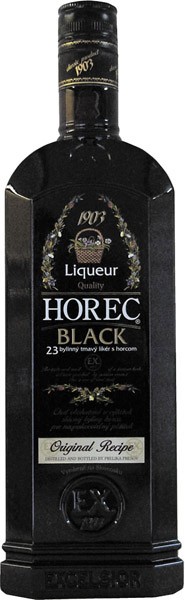 HOREC BLACK bylinný tmavý likér s horcom 35%